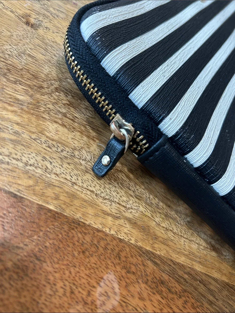 Kate Spade New York Black & White Striped Laptop Sleeve